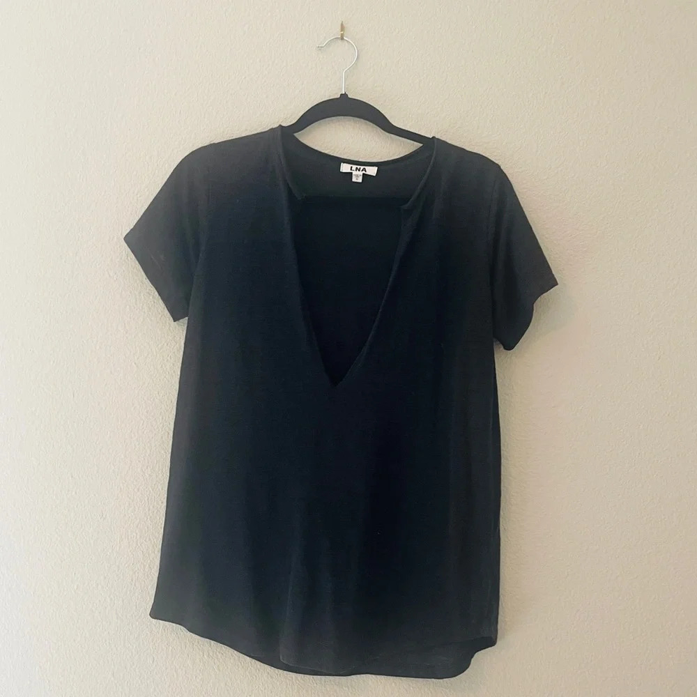 LNA Deep V neck Tee